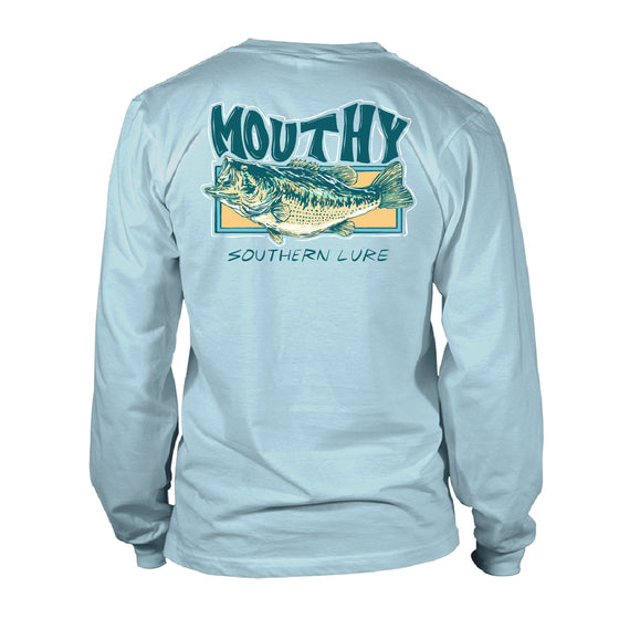 Youth Long Sleeve UV50 Performance Tee Shirt - Mouthy - Sky Blue