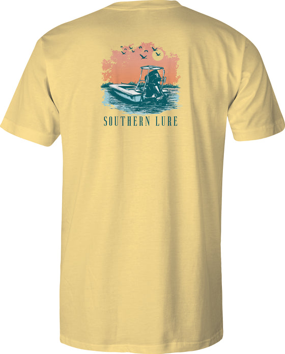 Toddler Short Sleeve Tee - Sunset Skiff - Yellow