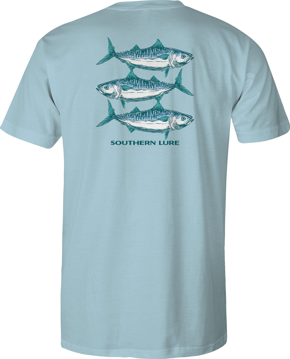Adult Short Sleeve Tee Mackerel - Sky Blue