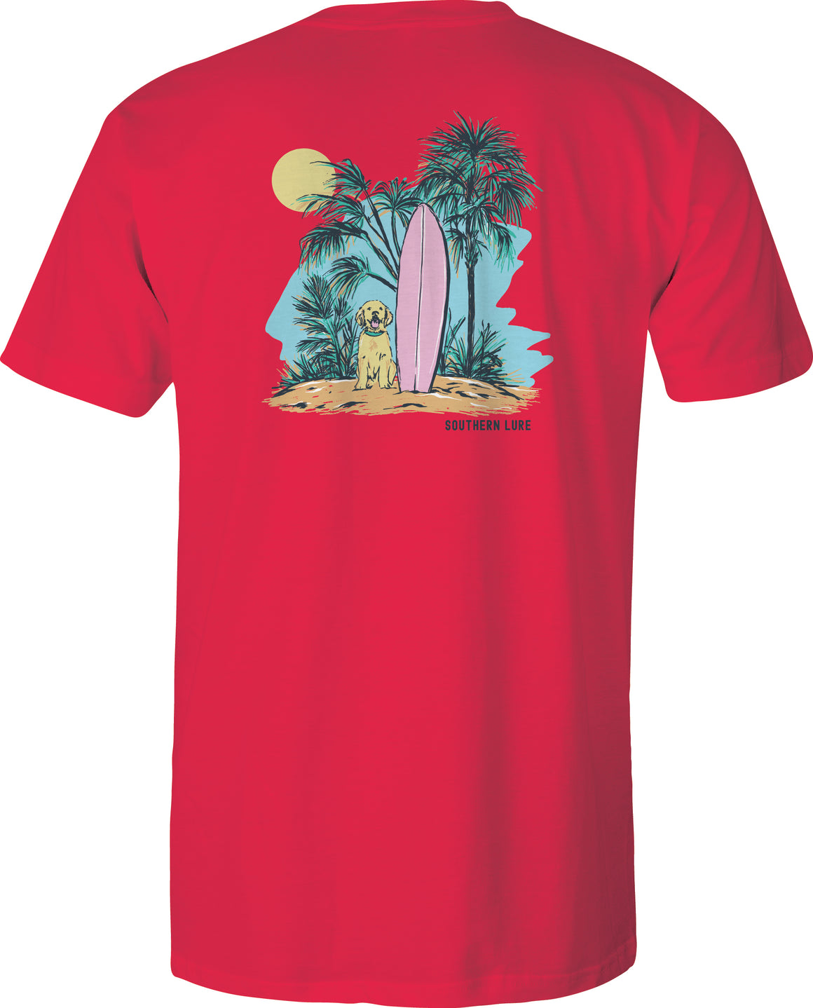 Youth & Toddler Short Sleeve Tee Surf Pup - Coral