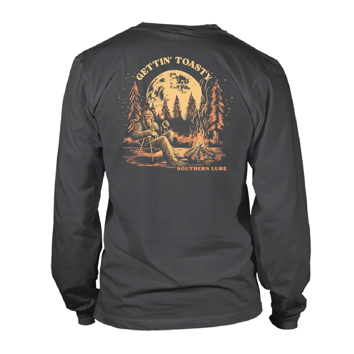 Adult Long Sleeve Cotton Tee - Toasty - Black Wash