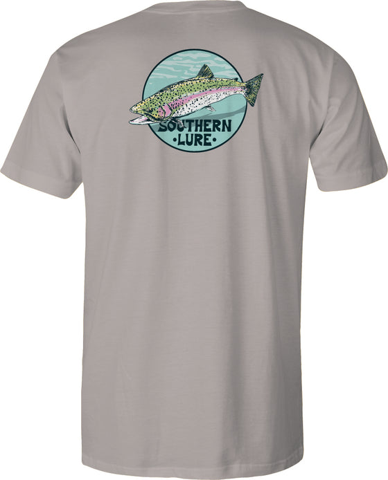 Adult Short Sleeve Tee - Trout Circle - Granite