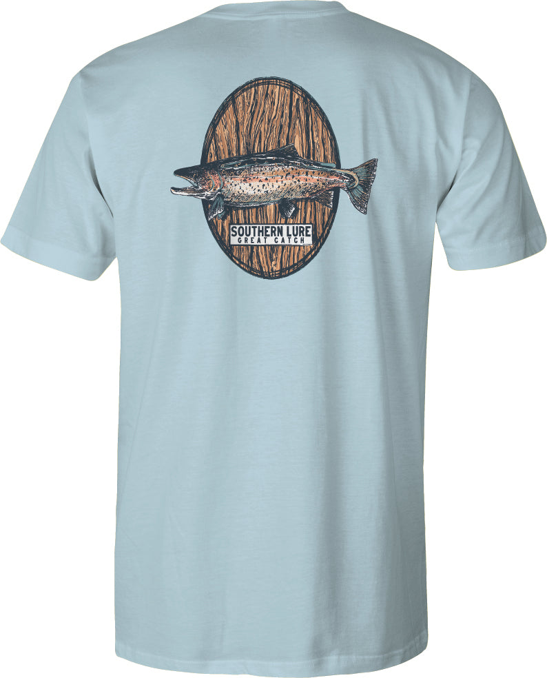 Youth Short Sleeve Tee - Trout Mount - Sky Blue