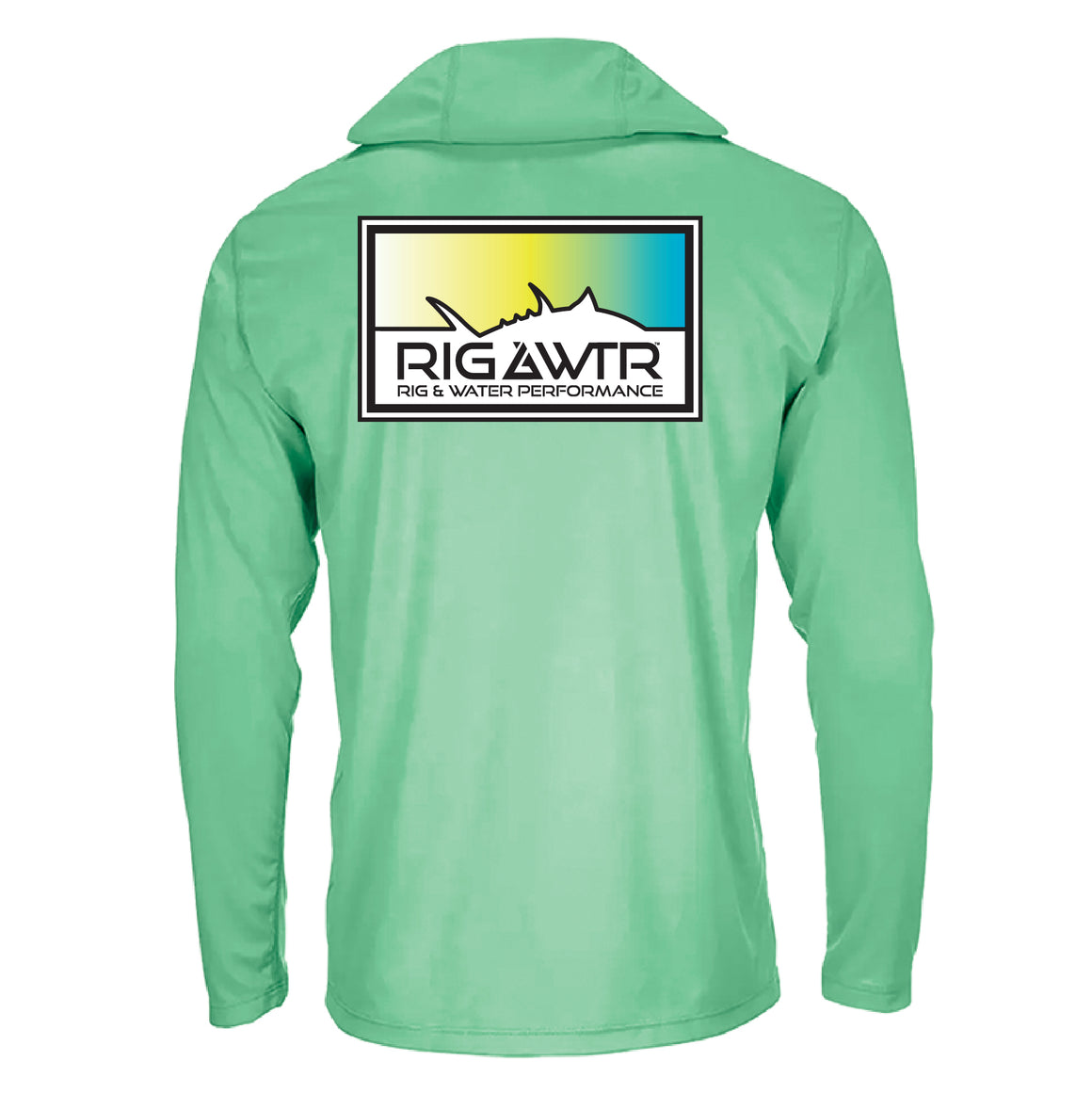 Women's Long Sleeve Hoodie UV50 Performance - Tuna Patch - Mint