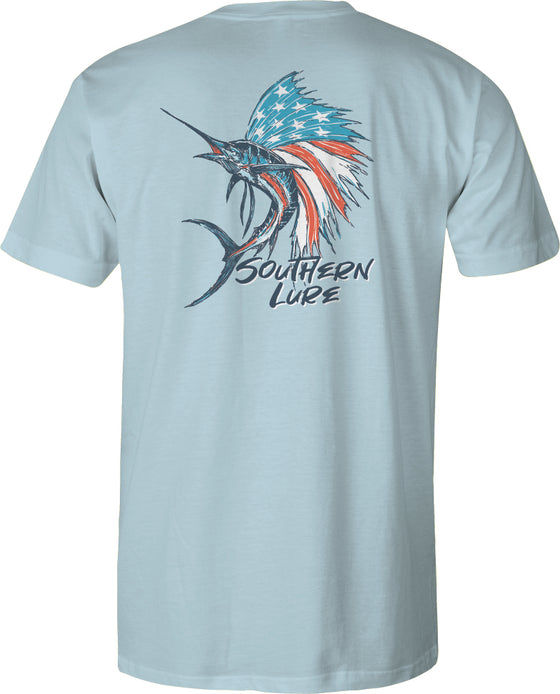 Youth Short Sleeve Tee - USA Sailfish - Sky Blue