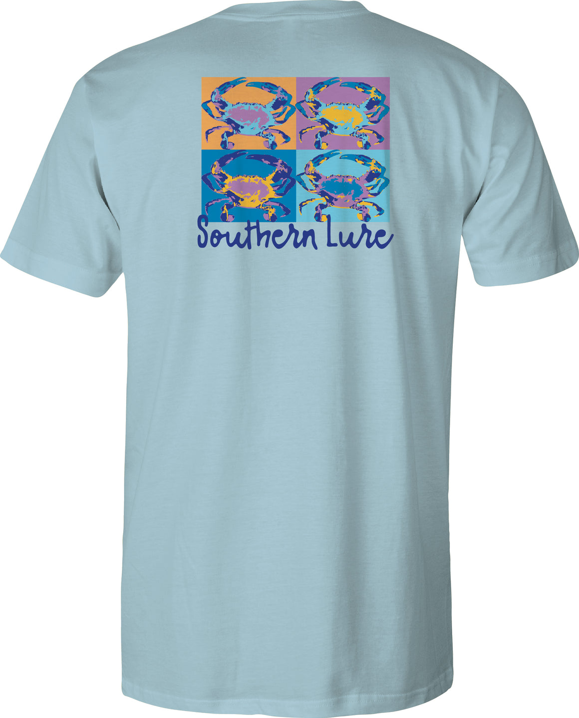 Adult Short Sleeve Tee - Warhol Crab - Sky Blue