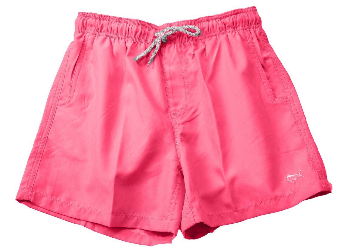 Boy's Youth & Toddler - Solid Swim Trunks - Warm Coral