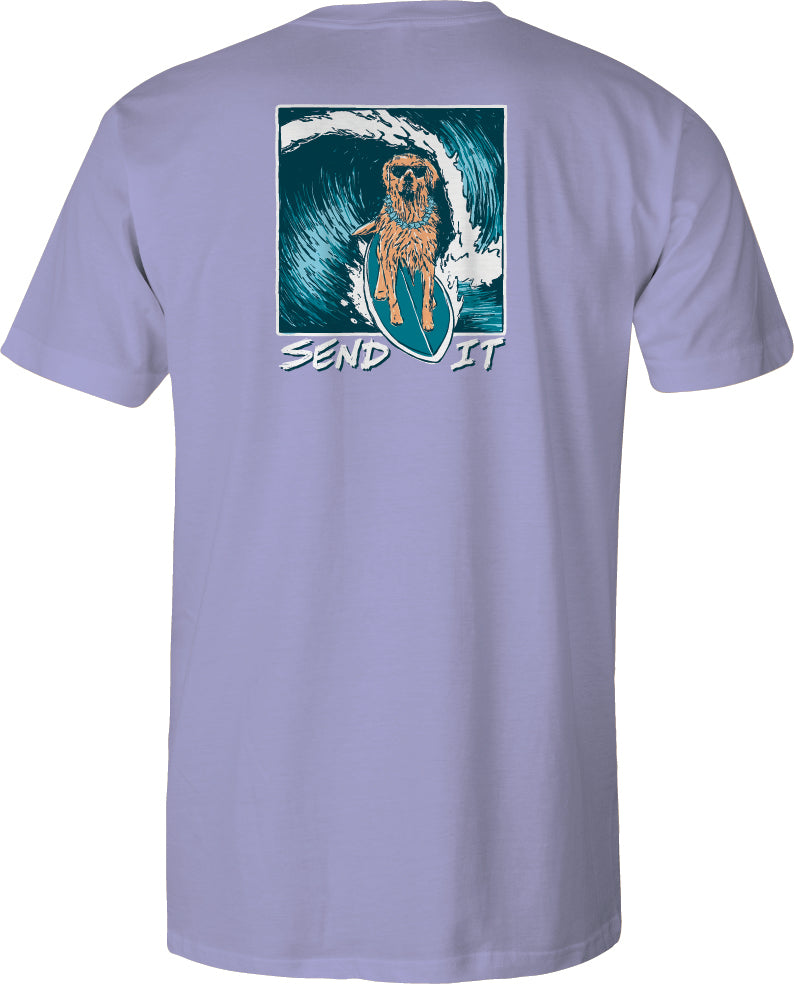 Adult Short Sleeve Tee Waves - Lilac