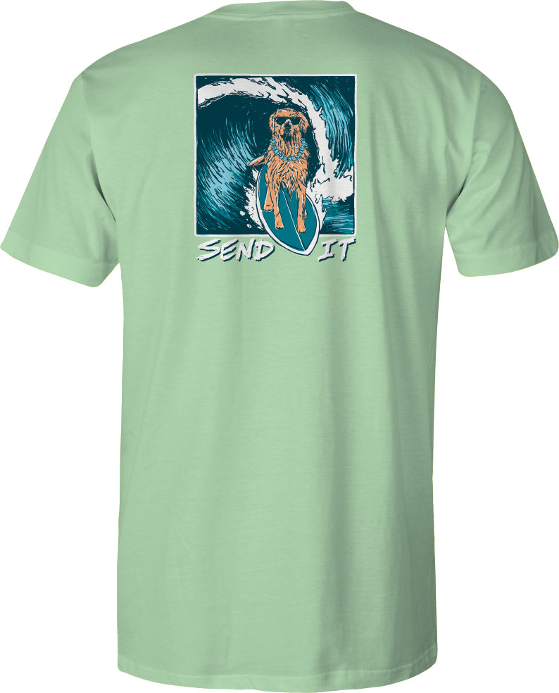 Youth Short Sleeve Tee  Waves - Mint