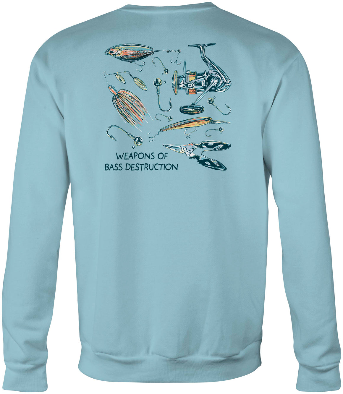 Youth & Toddler Crew Neck Fleece - Weapons of Bass Destruction - Sky Blue