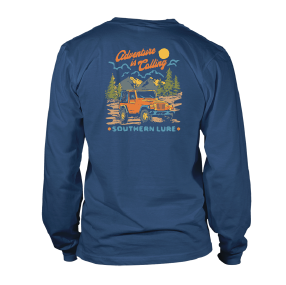 Adult Long Sleeve Tee - Adventure Jeep - Slate