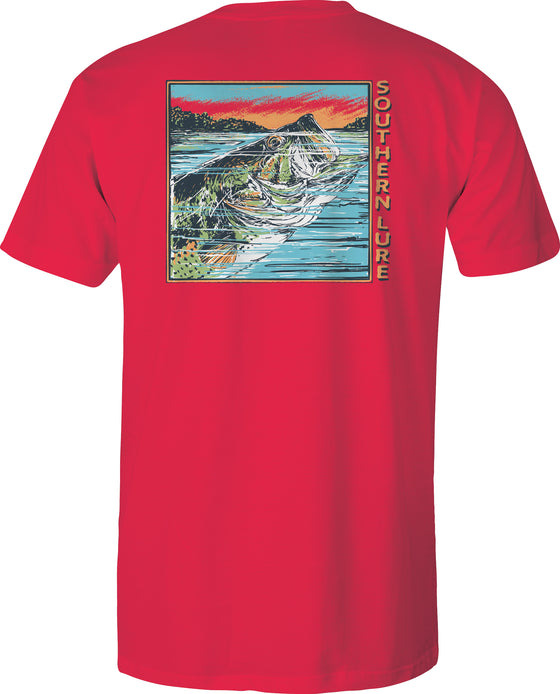 Adult Short Sleeve Tee - Bass Box - Coral