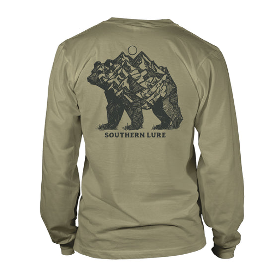Adult Long Sleeve Tee Bear Mtn - Khaki