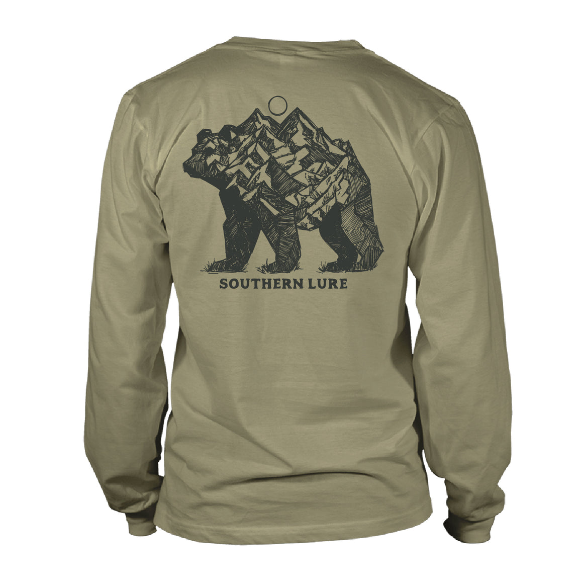 Adult Long Sleeve Tee Bear Mtn - Khaki