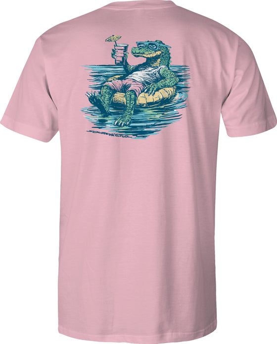 Adult Short Sleeve Tee - Gator Chill - Pink