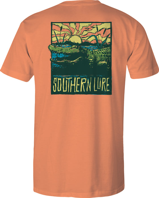 Adult Short Sleeve Tee - Gator Time - Melon