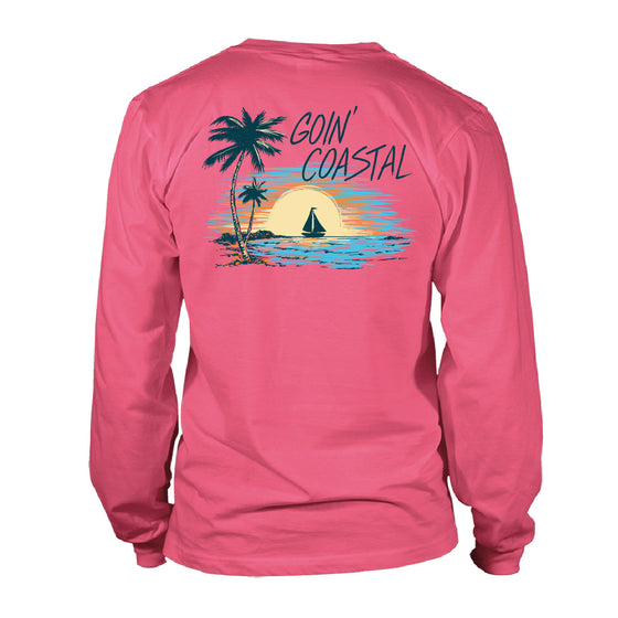 Women's Long Sleeve UV50 Performance - Goin' Coastal - Coral