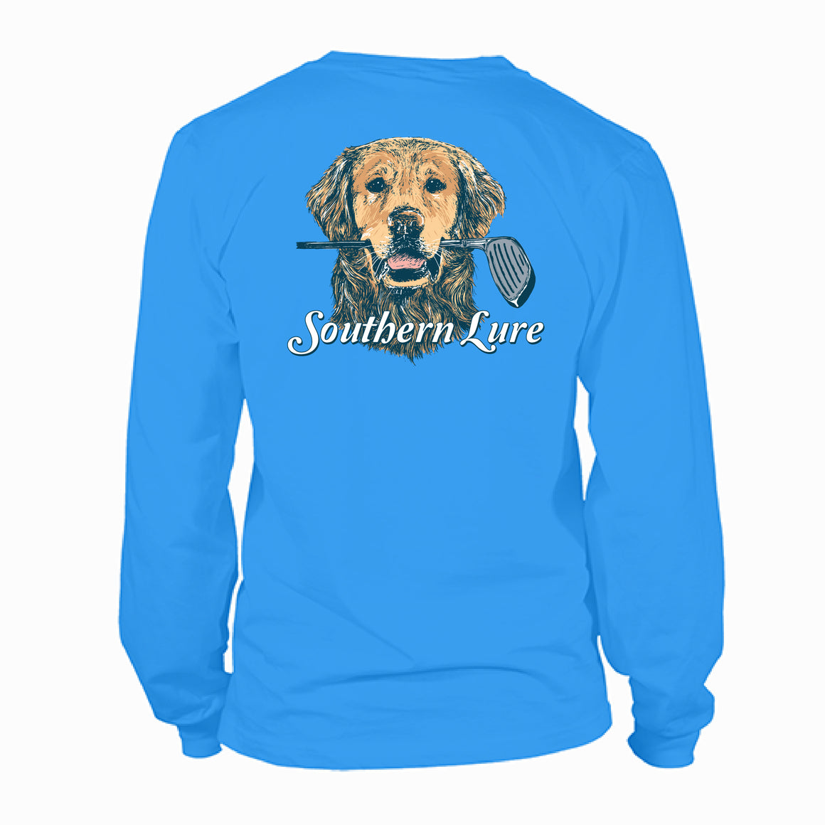 Youth Long Sleeve UV50 Performance Tee Shirt - Golden Golf - Tropic Blue