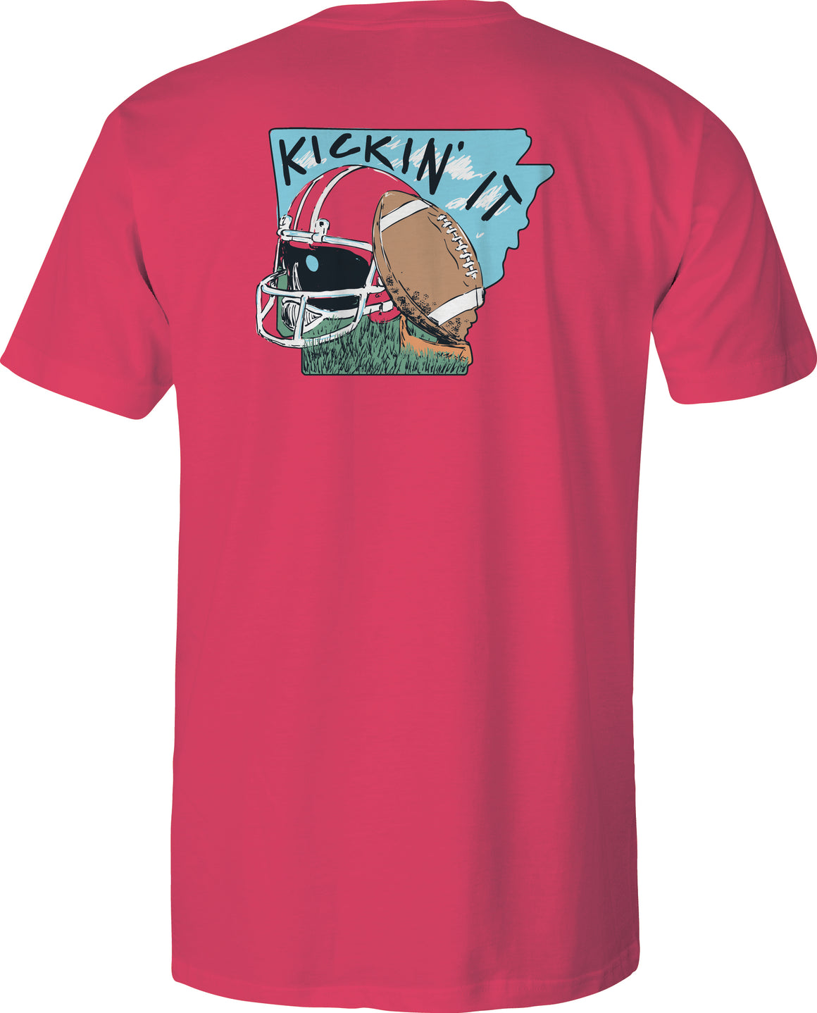 Adult Short Sleeve Tee - Kickin It Arkansas - Red