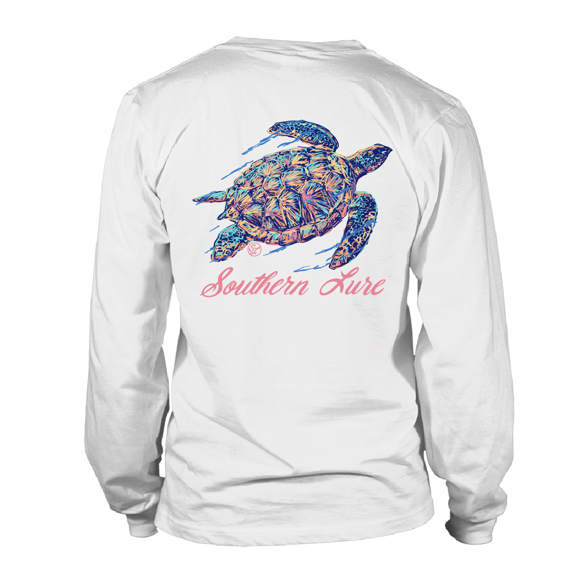 Women's Long Sleeve UV50 Performance - Painted Turtle - White