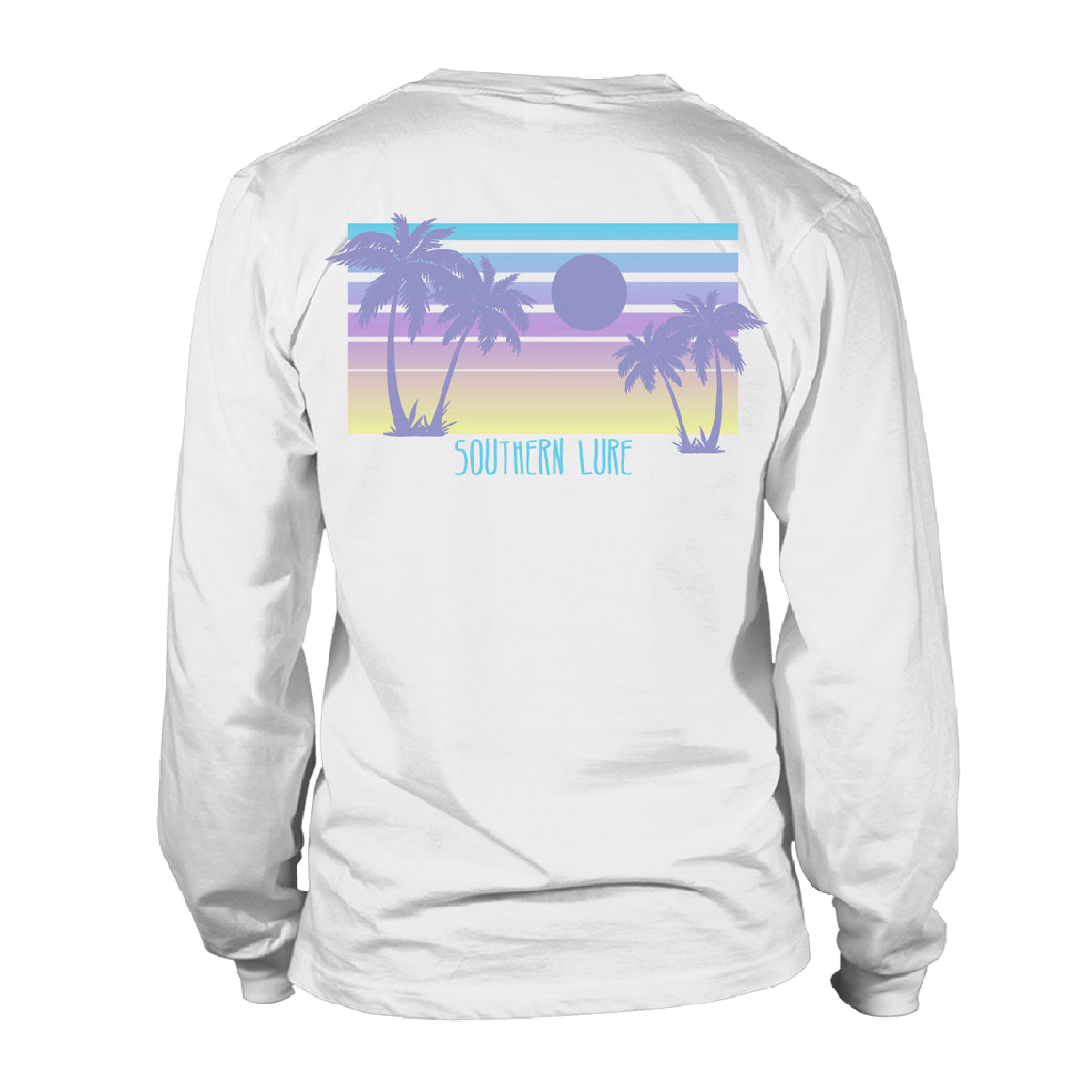 Women's Long Sleeve UV50 Performance - Palms - White