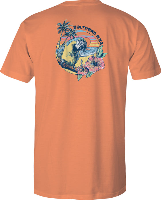 Adult Short Sleeve Cotton Tee Polly - Melon