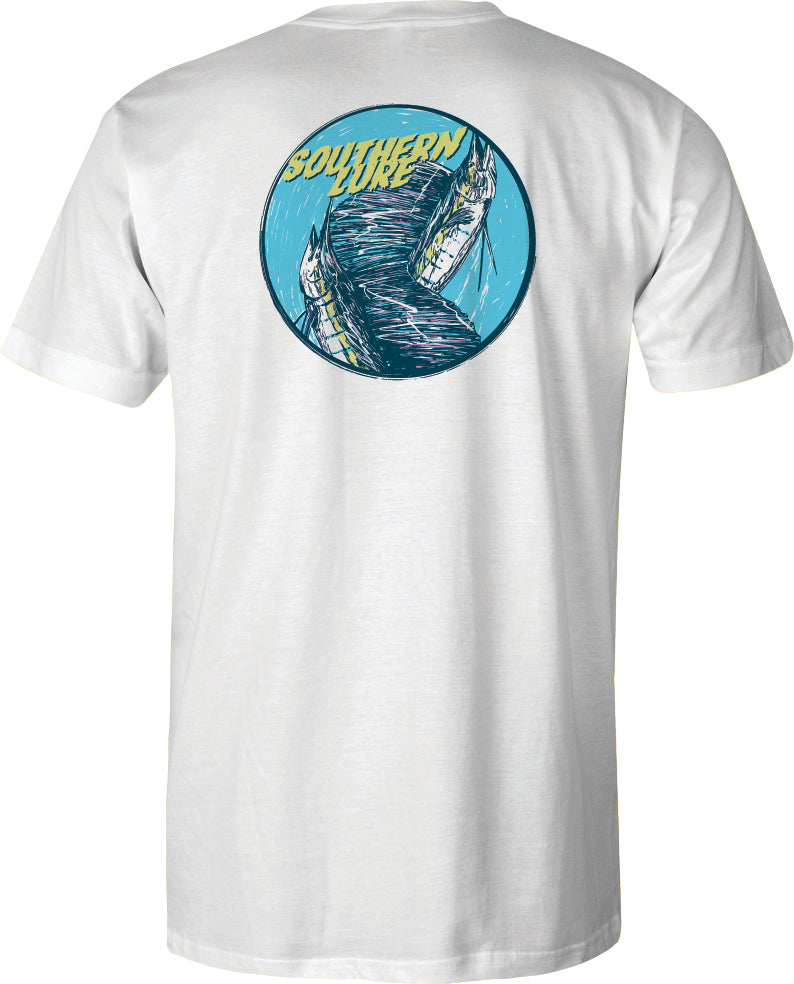 Adult Short Sleeve Tee Sailfish Circle - White