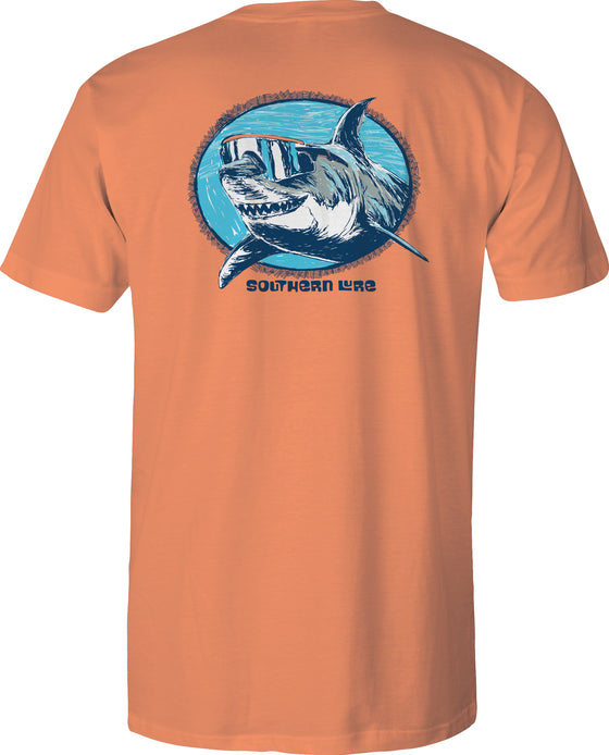 Youth & Toddler Short Sleeve Tee - Shark Oval - Melon