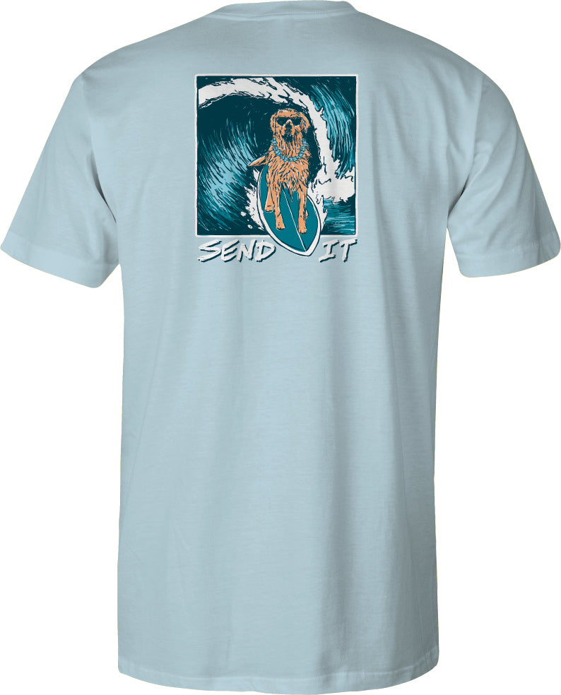 Youth Short Sleeve Tee Waves - Sky Blue