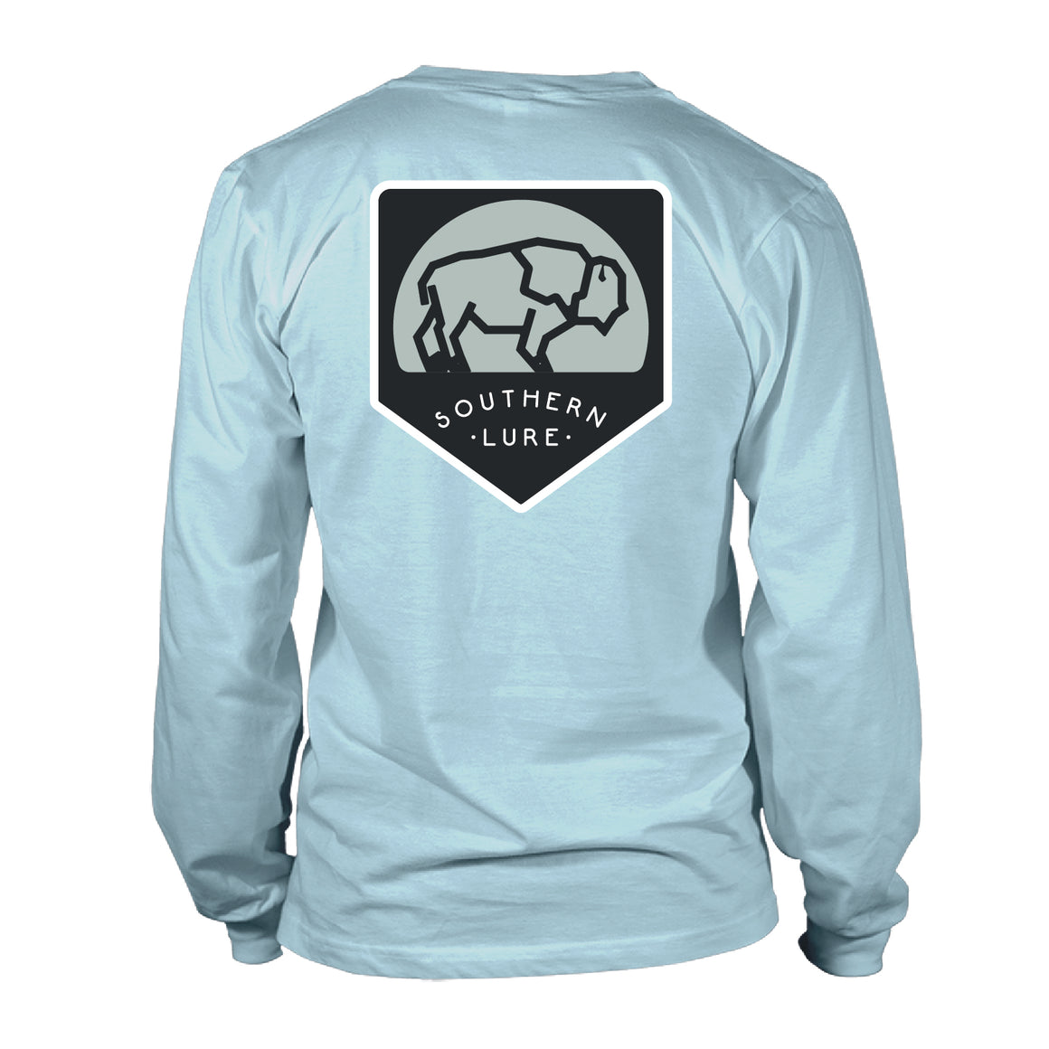 Youth  - Long Sleeve Tee - Buffalo Patch - Sky Blue