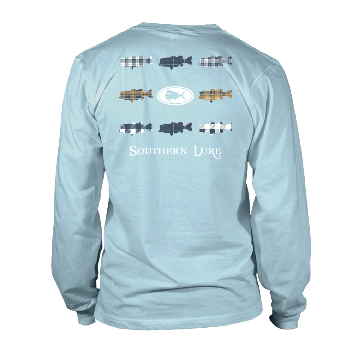 Adult Long Sleeve Cotton Tee shirt - Bass - Sky Blue