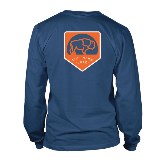 Youth & Toddler- Long Sleeve Tee - Buffalo Patch - Slate