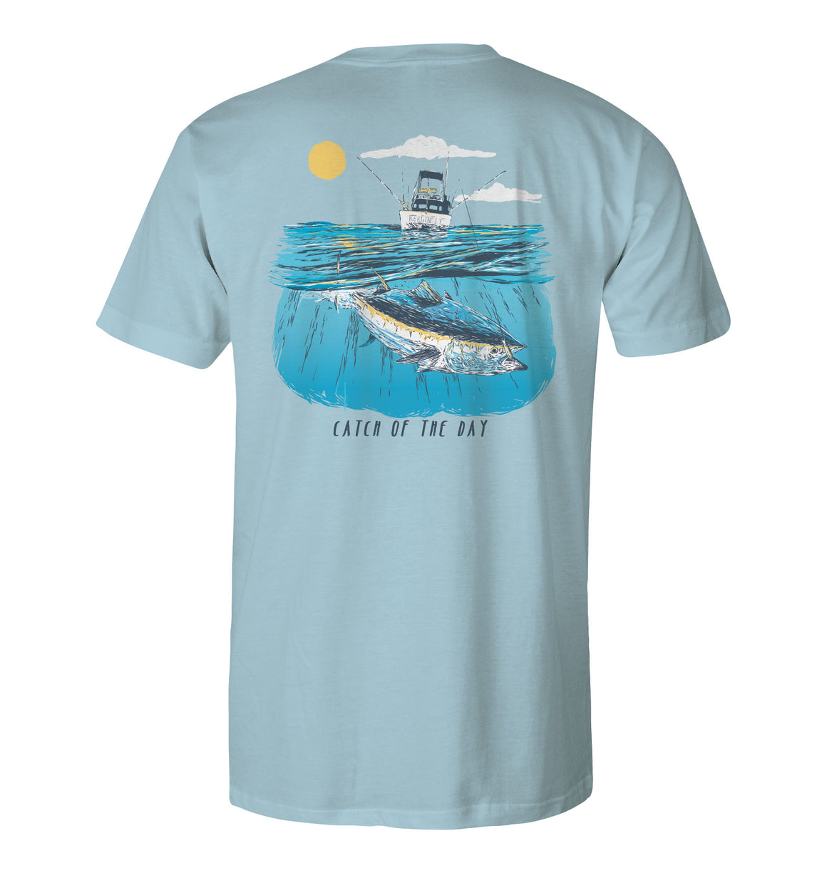 SS Tee - Catch of the Day - Sky Blue