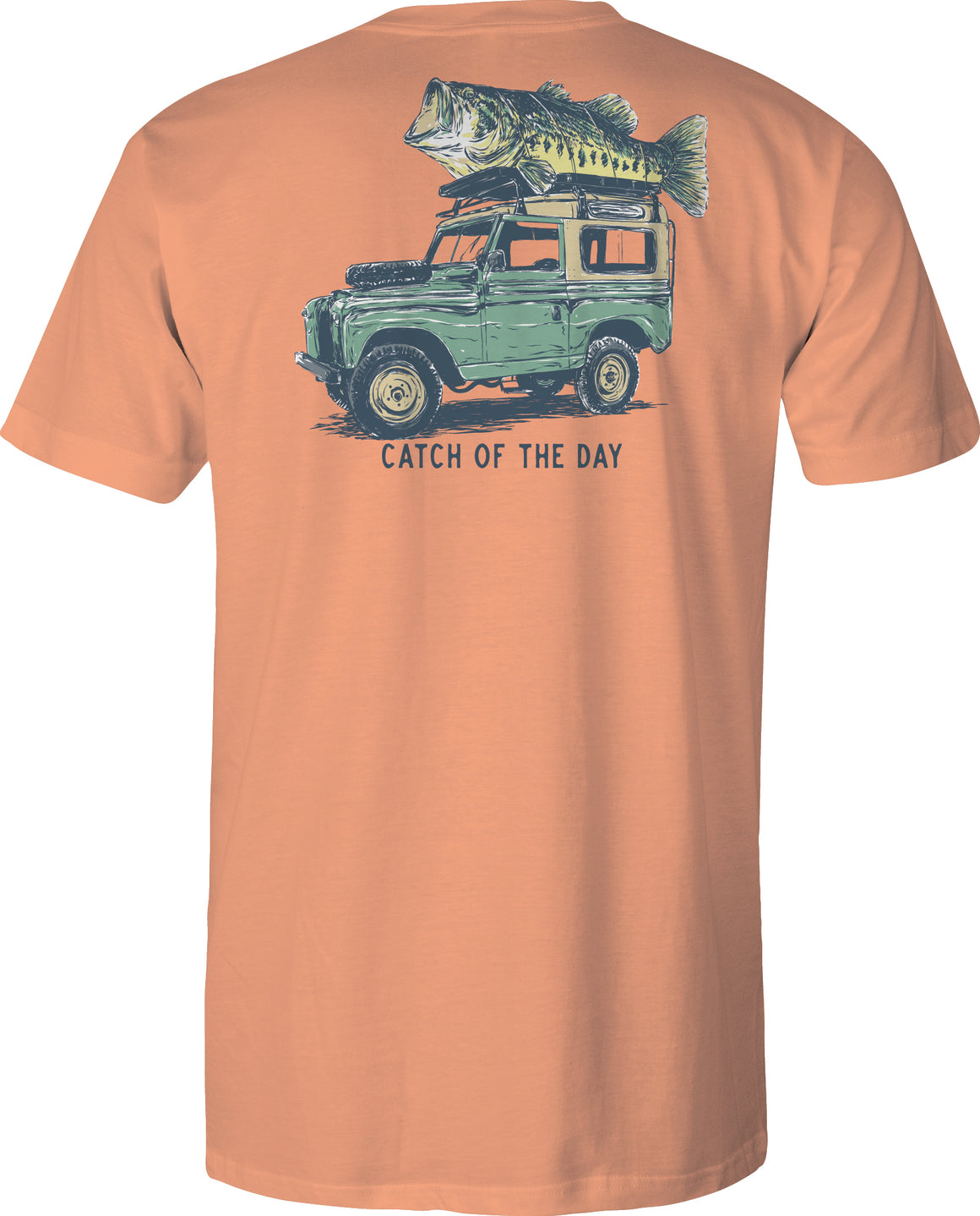Toddler Short Sleeve Tee Catch of the Day V4 - Melon