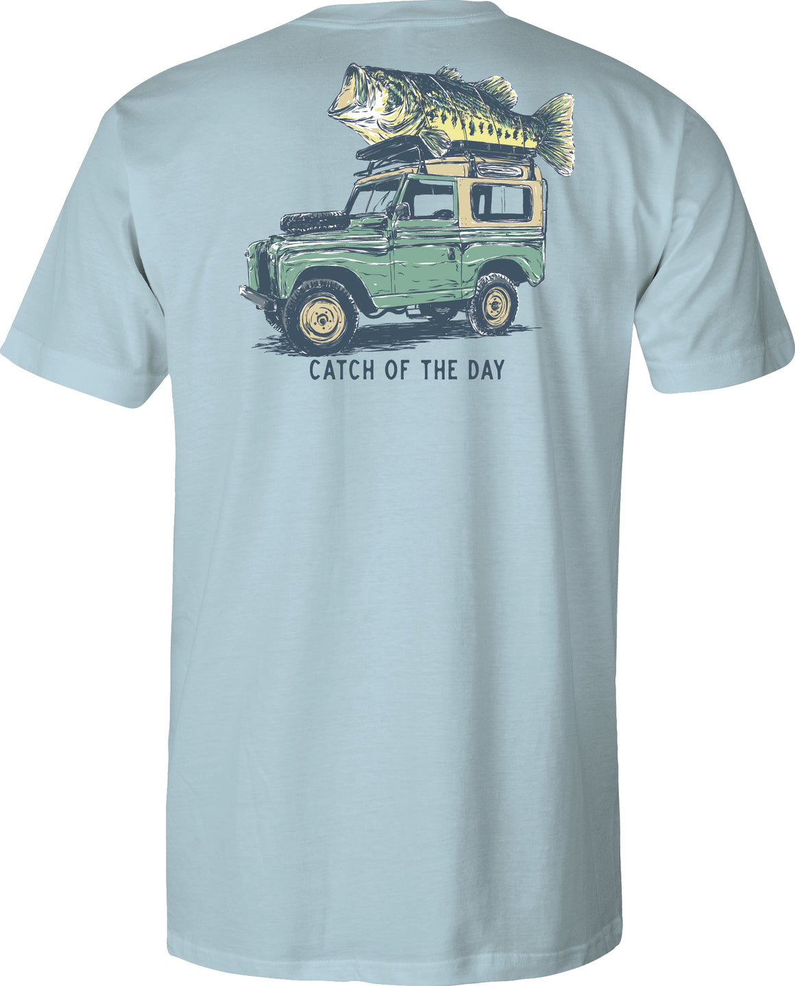 Youth & Toddler Short Sleeve Tee Catch of the Day V4 - Sky Blue