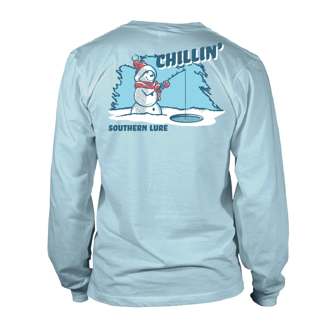 Youth Long Sleeve Cotton Tee - LS Tee - Chillin' - Sky Blue