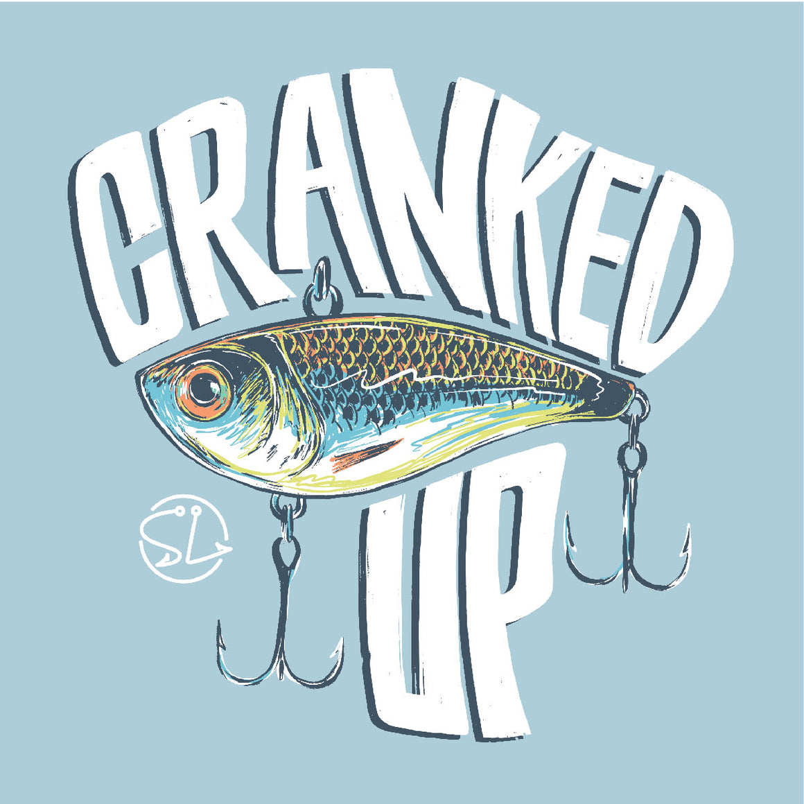  Cotton Front Pocket Tee. Southern Lure close up image