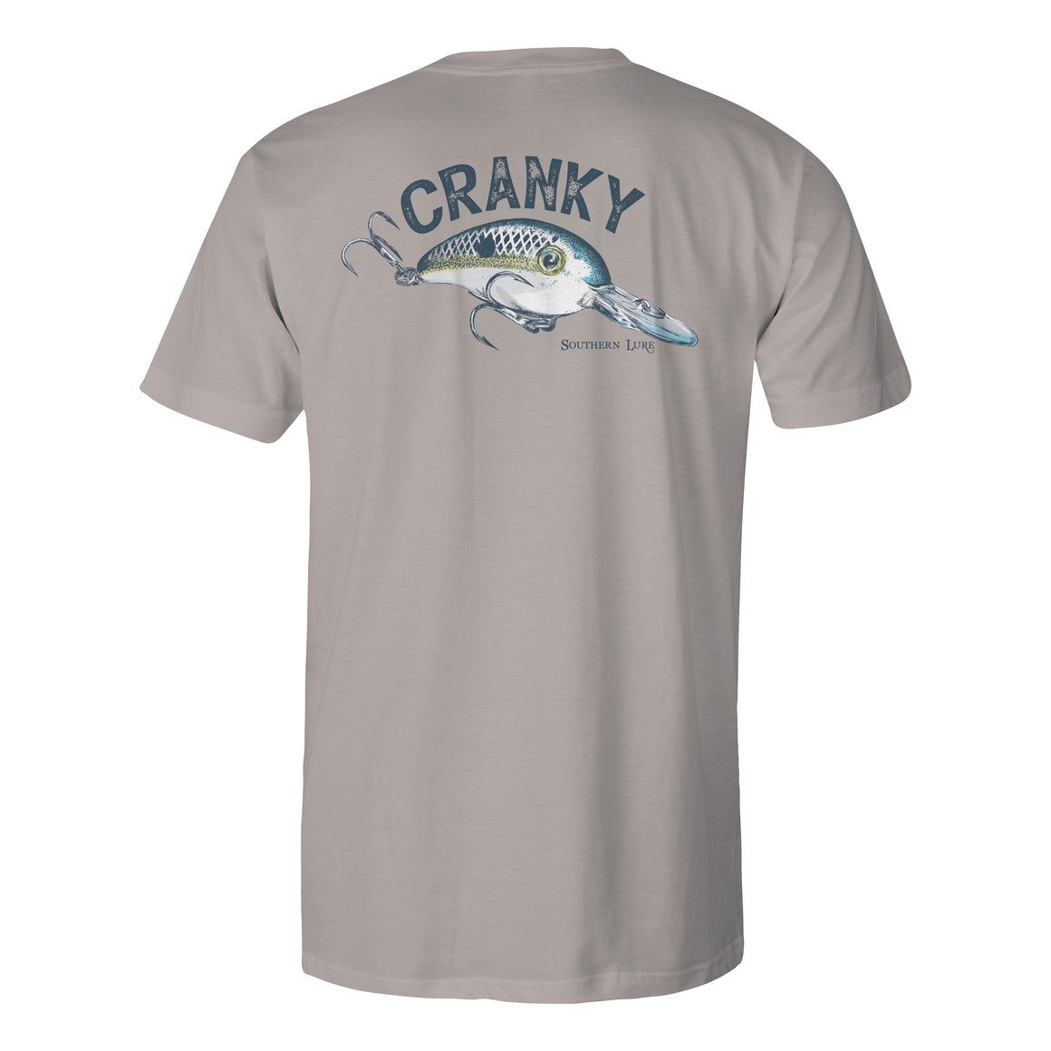 Short Sleeve Cotton T shirt - Cranky 2 - Granite