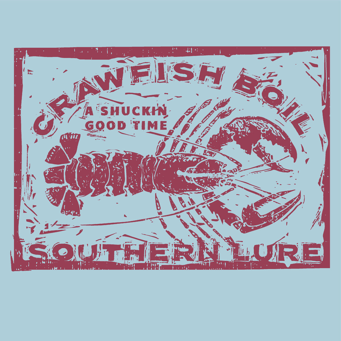 Youth Short Sleeve Tee Crawfish Boil - Sky Blue