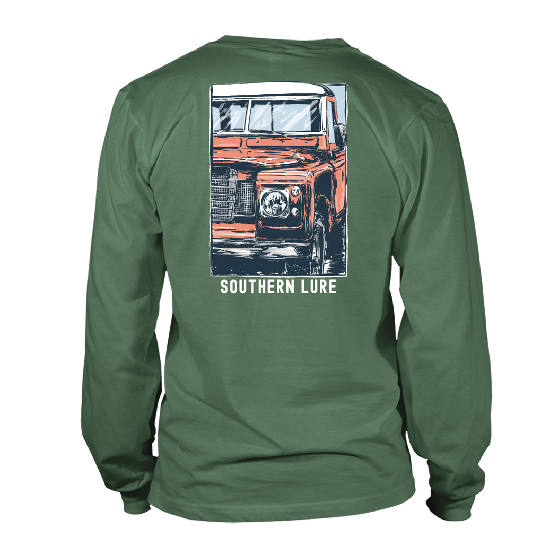 Youth Long Sleeve Cotton Tee - Cruisin FJ40 - Oak Green