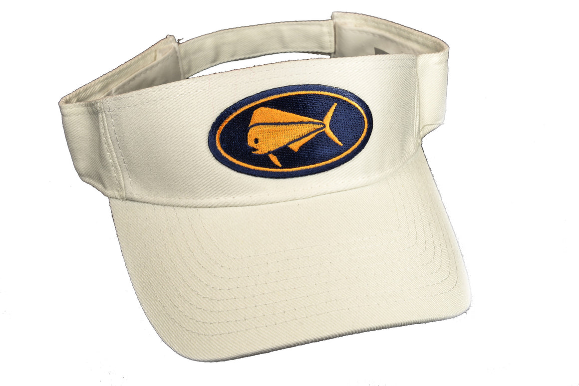 White Pro Style Visor Dark Navy/Orange Patch