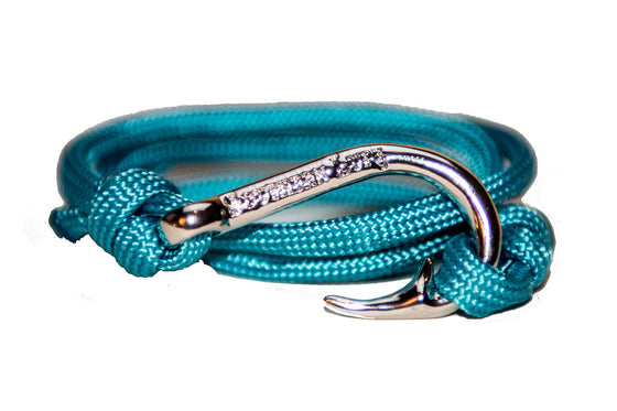 Aqua Blue Rope Bracelet