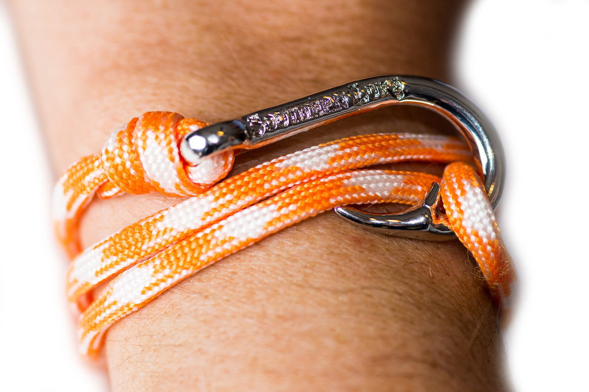 Orange & White Rope Bracelet