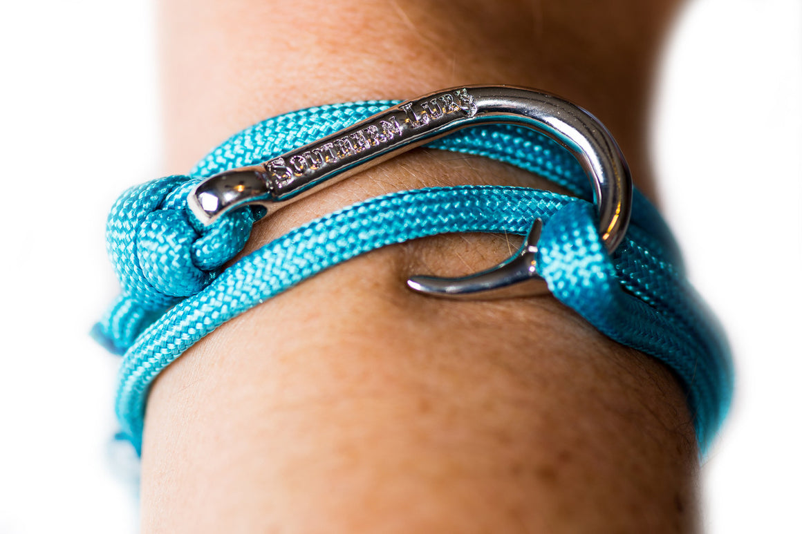Aqua Blue Rope Bracelet