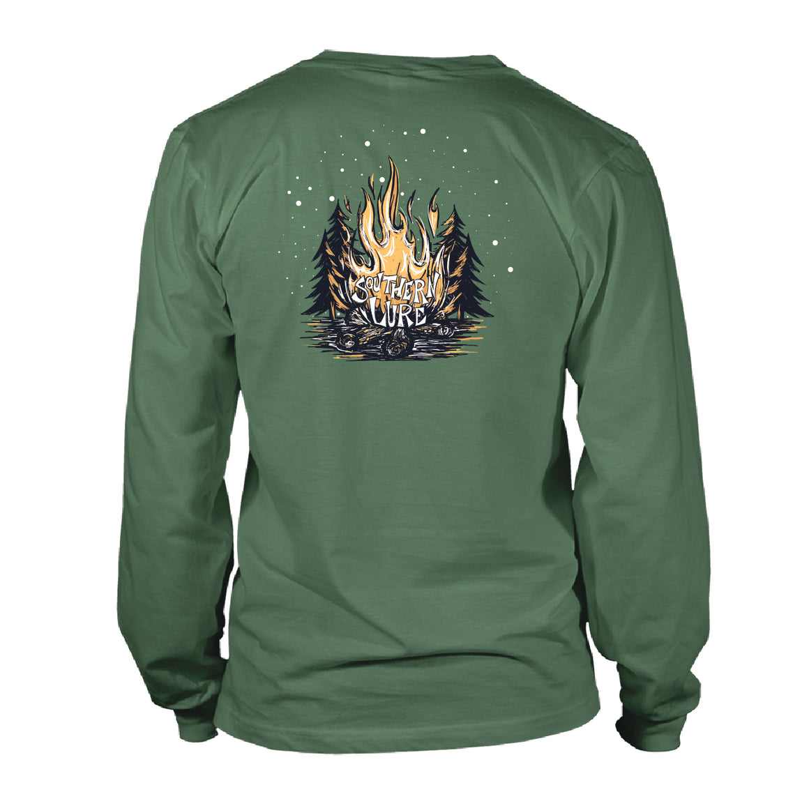 Long Sleeve Tee -Bonfire - Oak Green