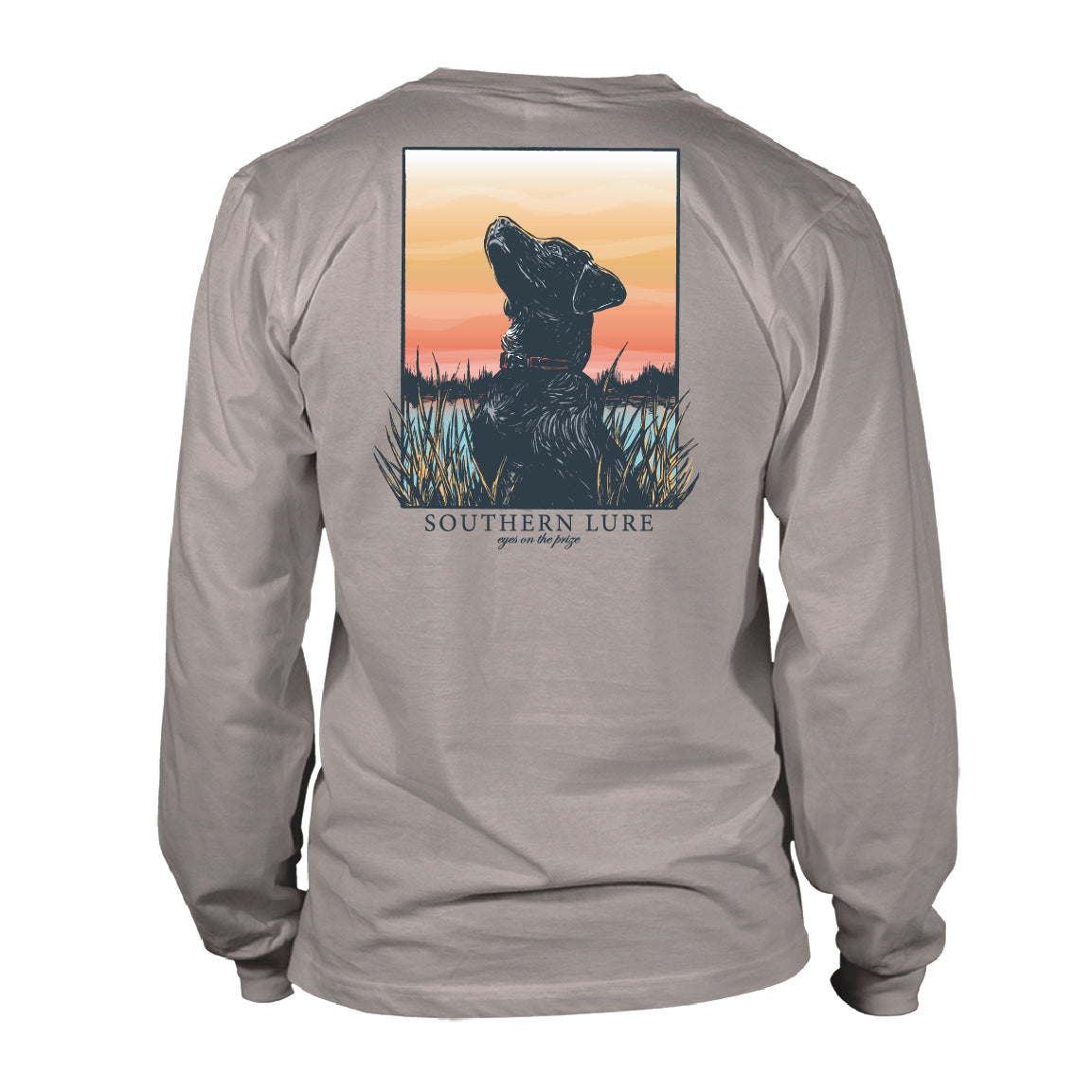Youth Long Sleeve Cotton Tee - Eye on the Prize - Granite