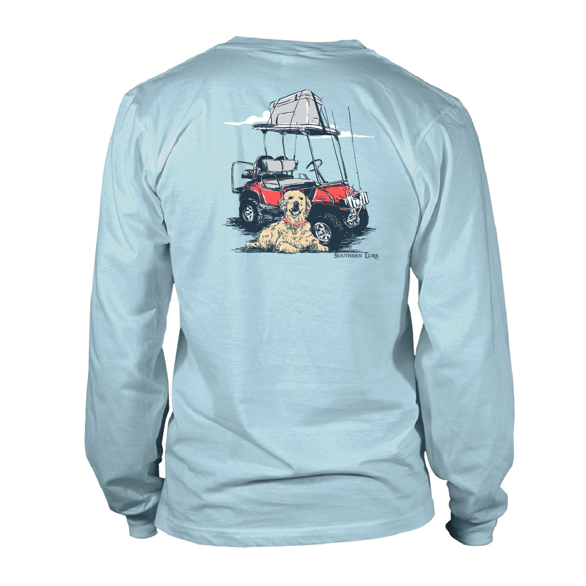 LS Tee - Fishing Cart V2 - Sky Blue