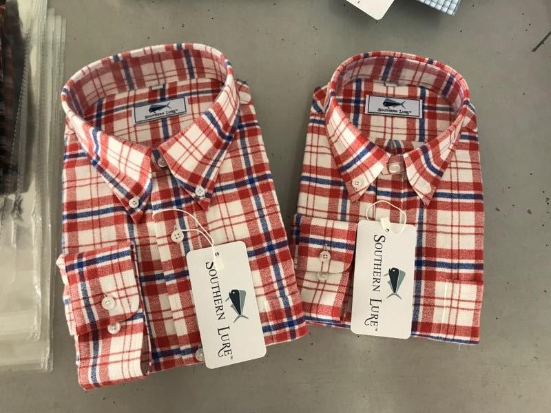 Youth Flannel Shirt - Red/White/Blue