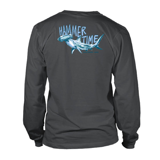 Adult Long Sleeve Tee Hammer Time - Pepper