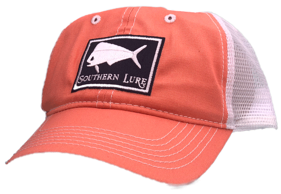 Trucker Hat - Melon w/Navy Patch